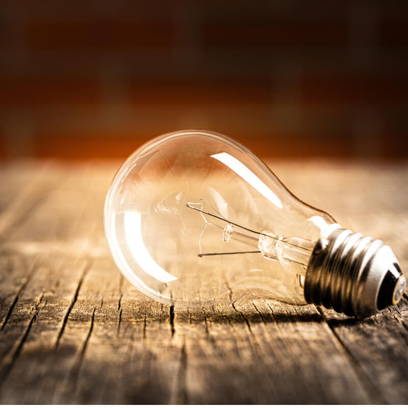 A light bulb representing expertise